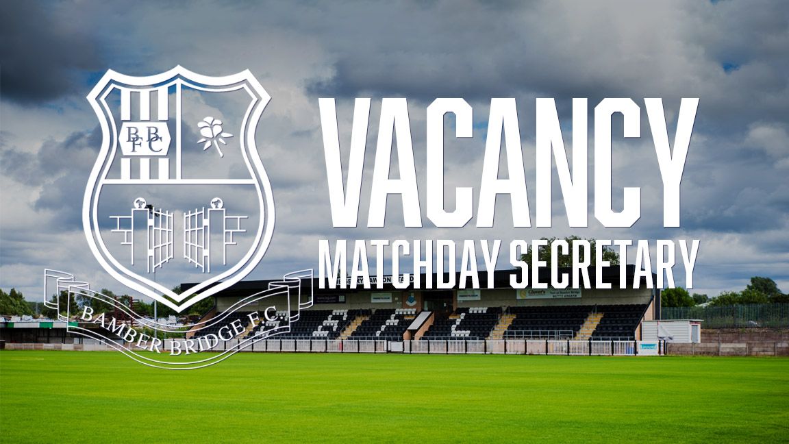 Vacancy: Volunteer Matchday Secretary